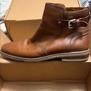 PIKOLINOS Tan Leather Buckle Boots